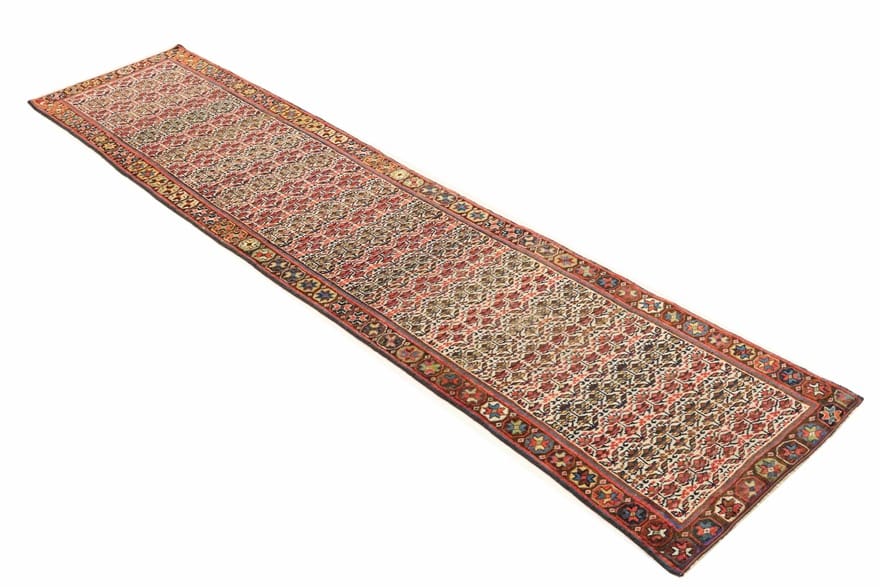 handgeknupfter-malayer-perserteppich-367x85-cm-wolle-klassisches-design-1 Malayer Perserteppich antik, 365 × 84 cm, Wolle