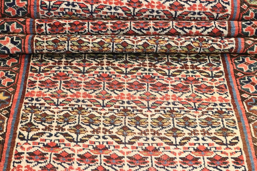 handgeknupfter-malayer-perserteppich-367x85-cm-wolle-klassisches-design-3 Malayer Perserteppich antik, 365 × 84 cm, Wolle