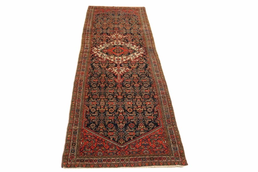 Antiker Malayer Perserteppich, 420 × 105 cm, Wolle