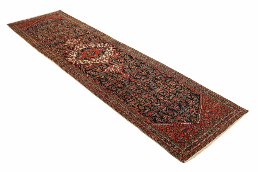Antiker Malayer Perserteppich, 420 × 105 cm, Wolle