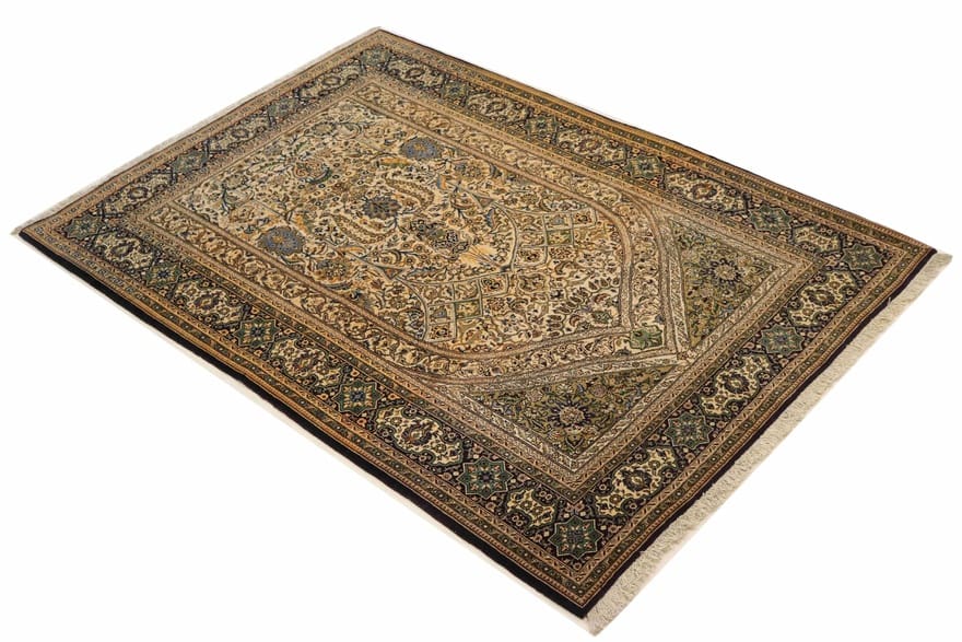 Ghom Perserteppich aus Iran, 205 × 145 cm