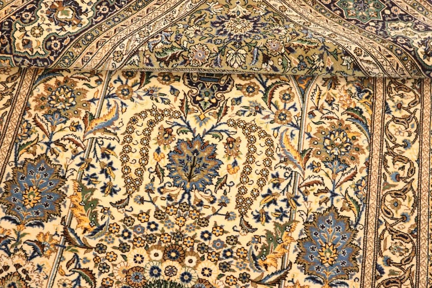Ghom Perserteppich aus Iran, 205 × 145 cm