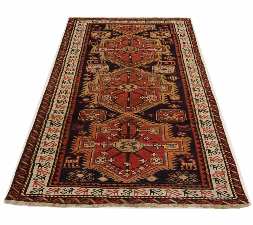 Antiker Orientteppich, 235 × 112 cm, Wolle