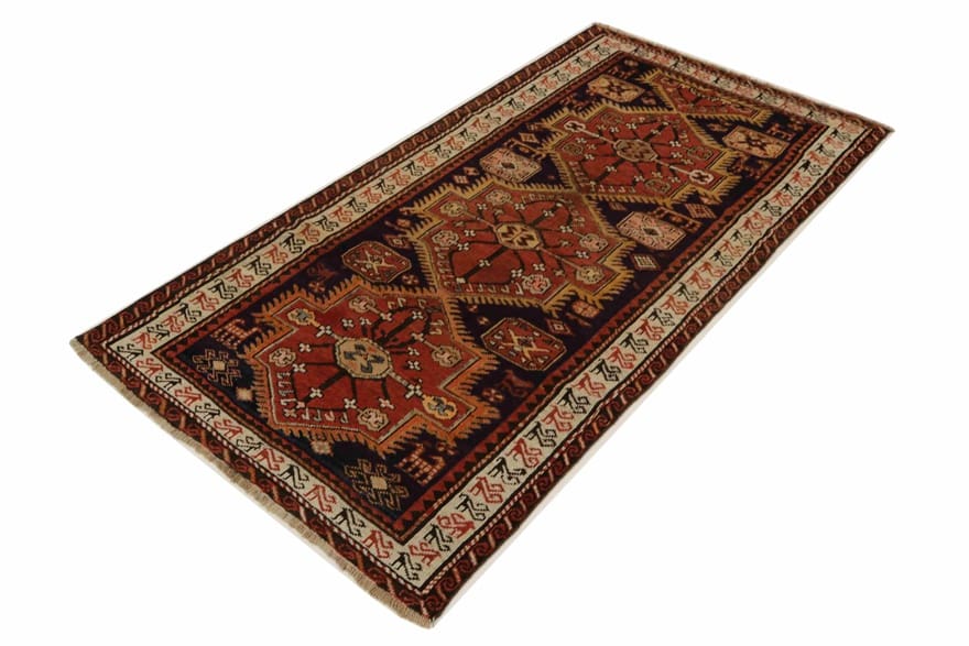 Antiker Orientteppich, 235 × 112 cm, Wolle
