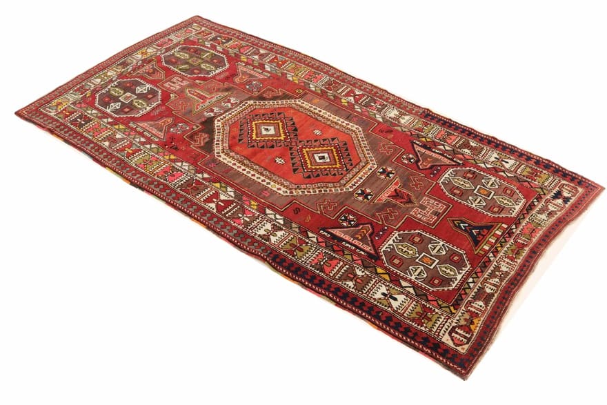 Antiker Orientteppich, 295 × 135 cm, Wolle