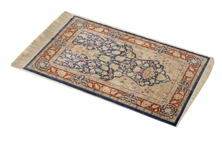hereke-seide-teppich-112x69-cm-handgeknupft-luxus-orientteppich-3 Hereke Orientteppich antik, 110 × 68 cm, Seide