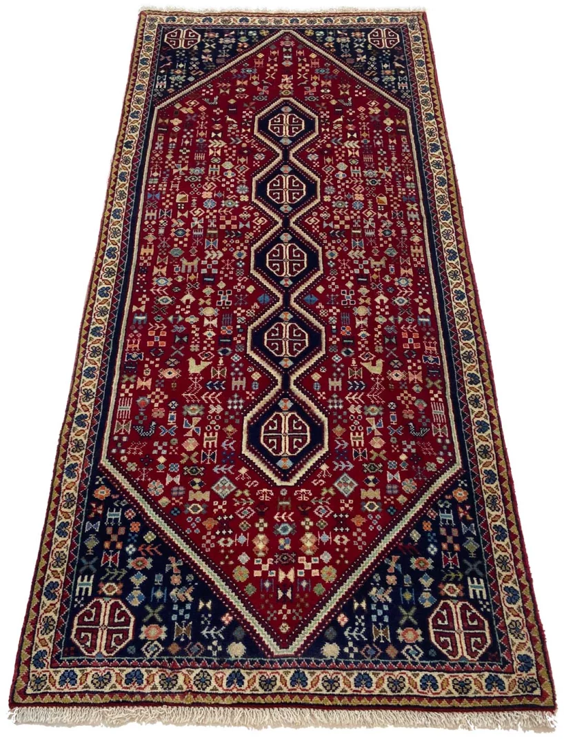 Perserteppich 194 × 83 cm aus Wolle, handgeknüpft