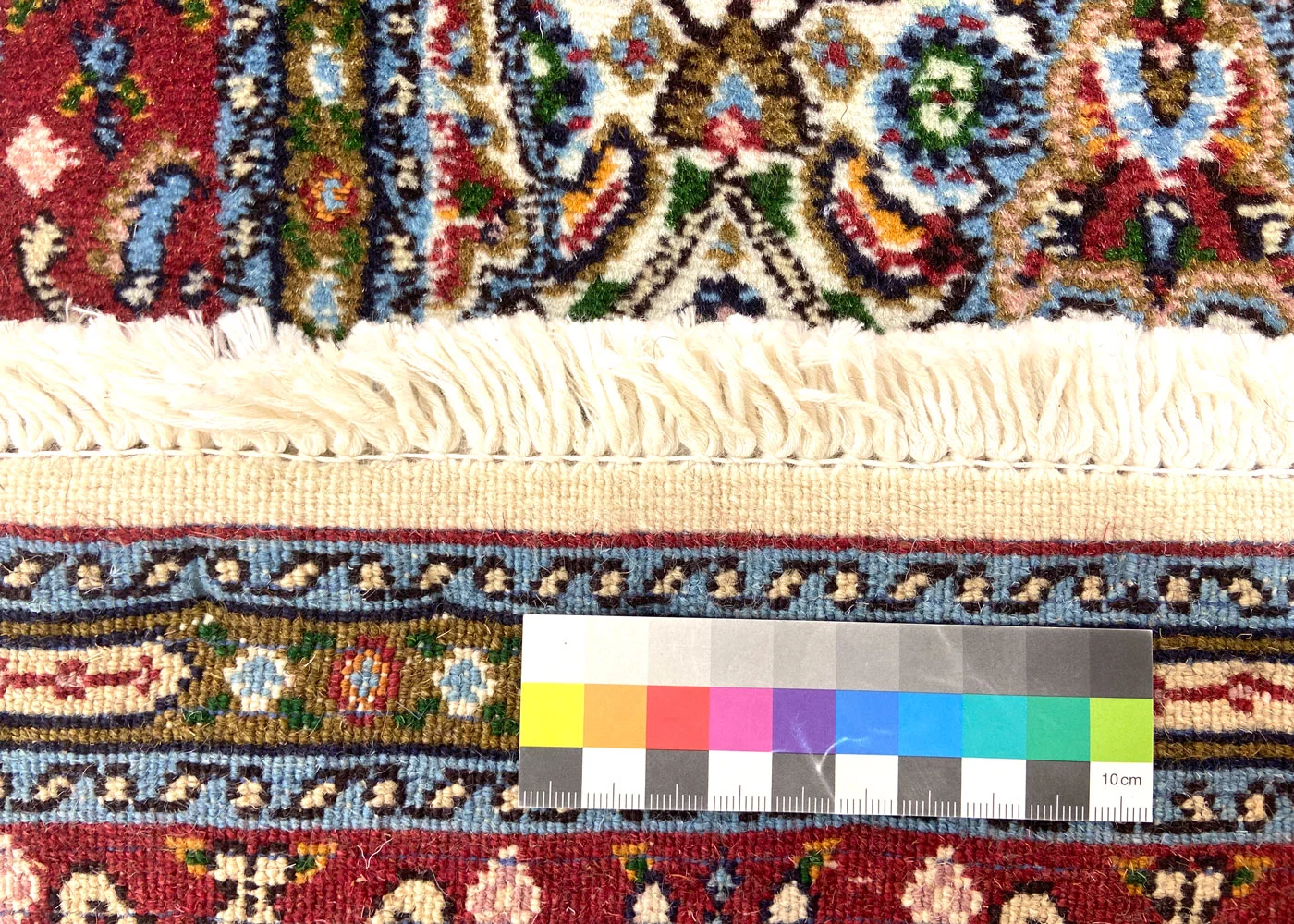 Handgeknüpfter Moud Perserteppich, 102 × 53 cm, Wolle & Seide