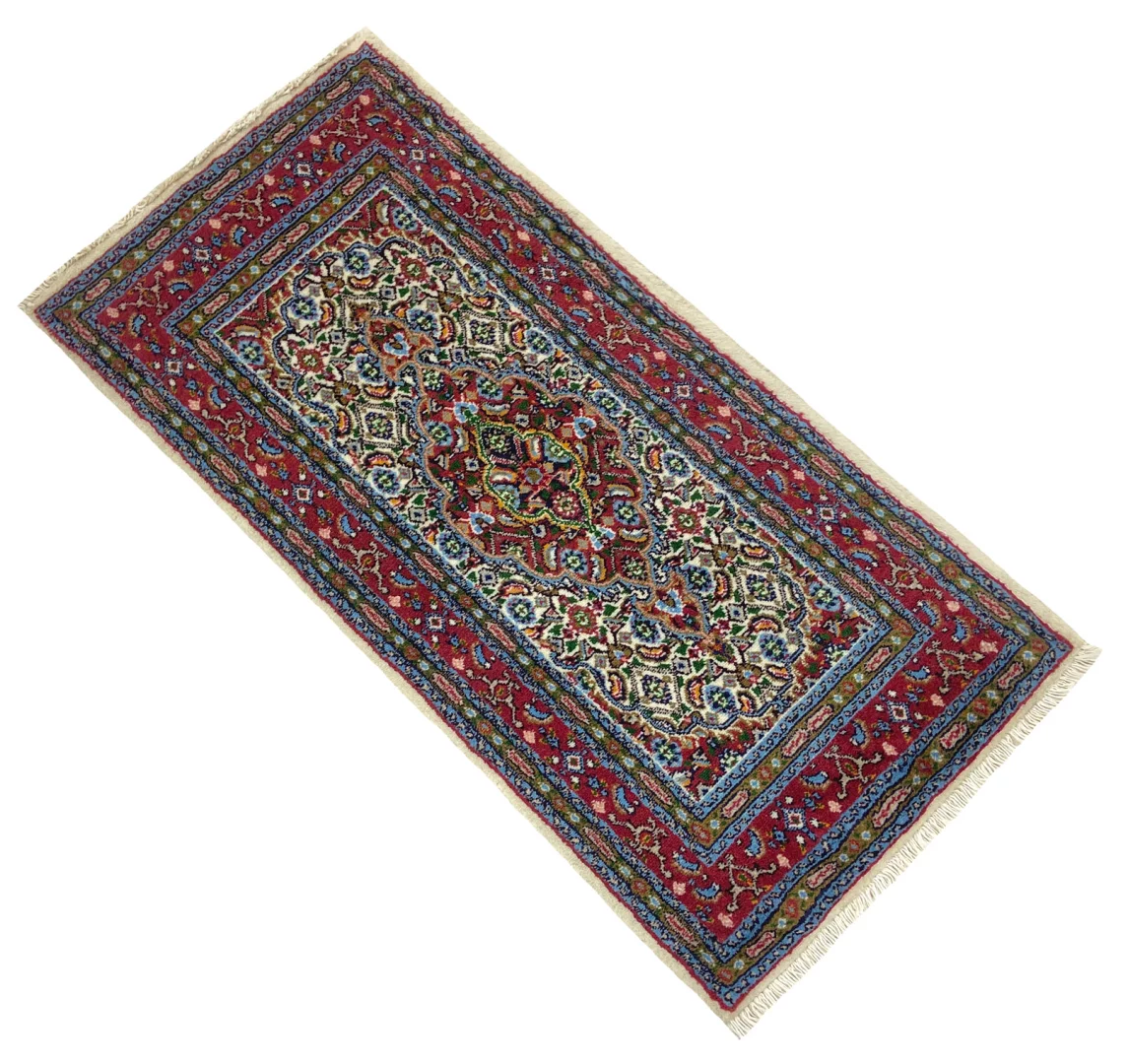 Handgeknüpfter Moud Perserteppich 104 × 51 cm