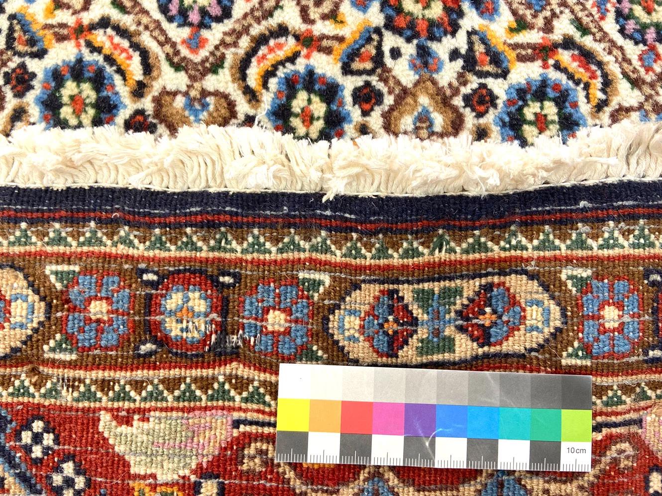 Moud Perserteppich aus Iran, 112 × 101 cm