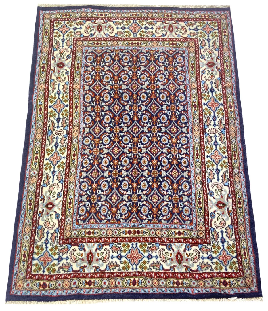 Moud Perserteppich 117 × 85 cm aus Wolle & Seide, handgeknüpft
