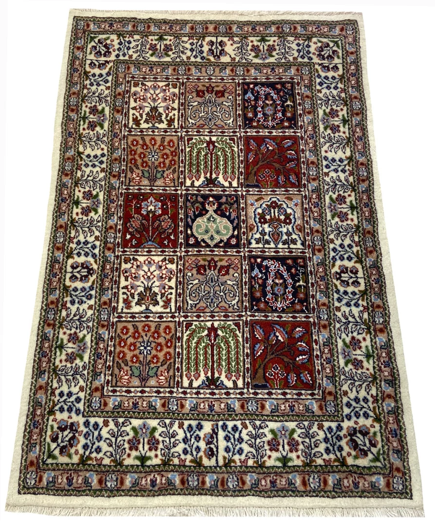 Moud Perserteppich aus Iran, 121 × 81 cm
