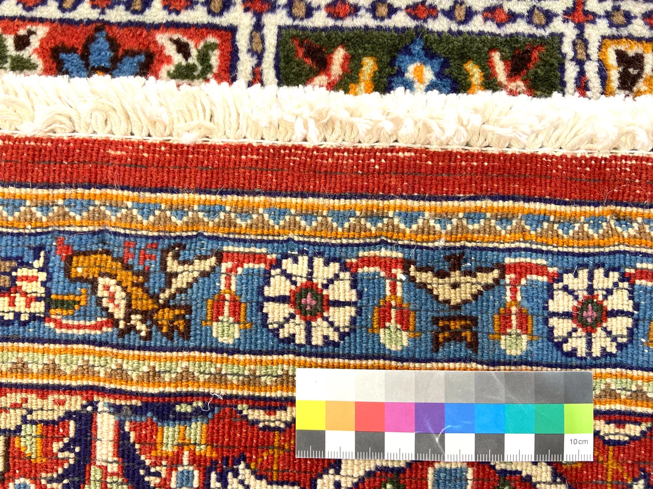 Moud Herati Perserteppich 129 × 79 cm aus Wolle & Seide, handgeknüpft