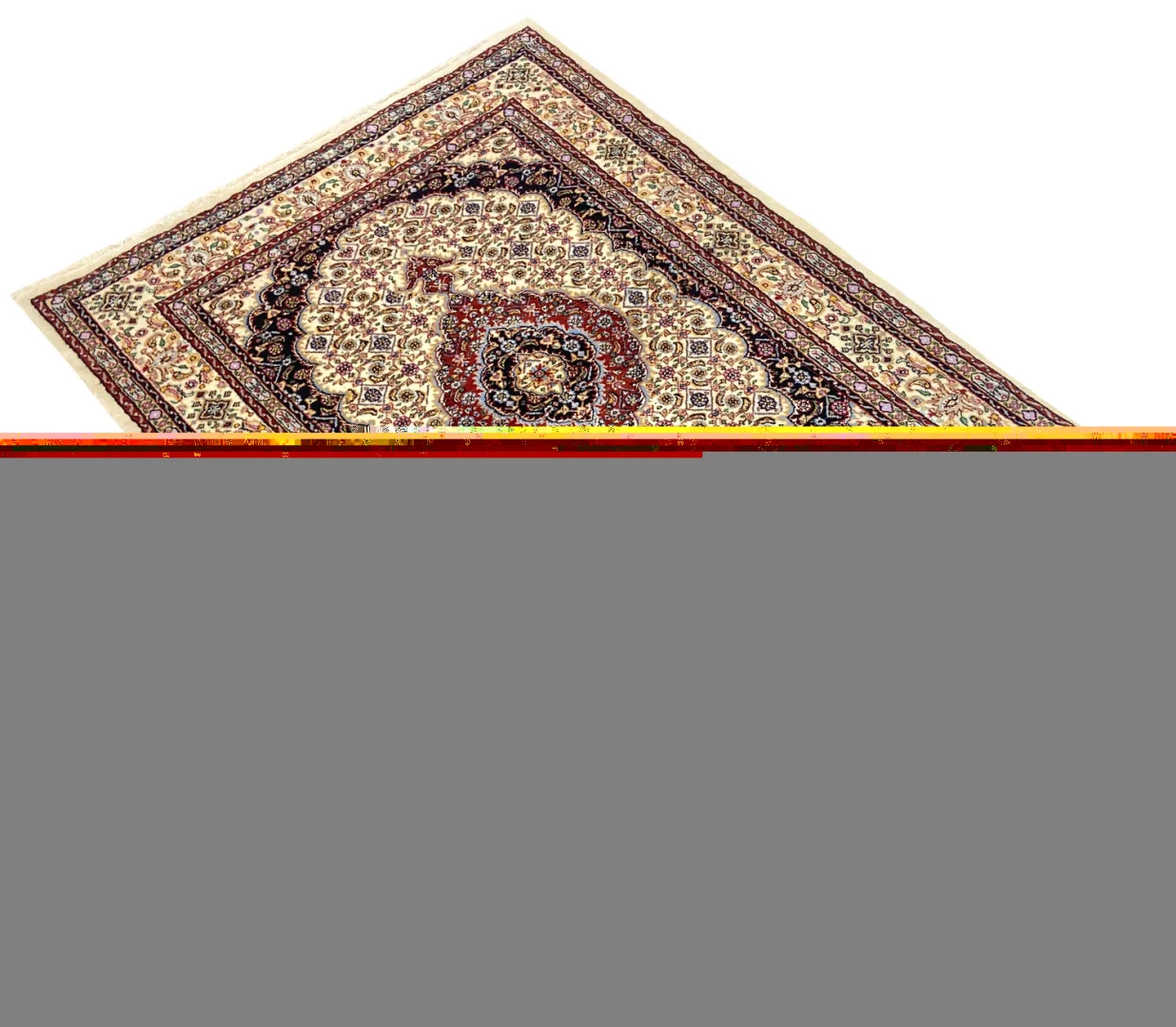 Moud Perserteppich aus Iran, 139 × 106 cm