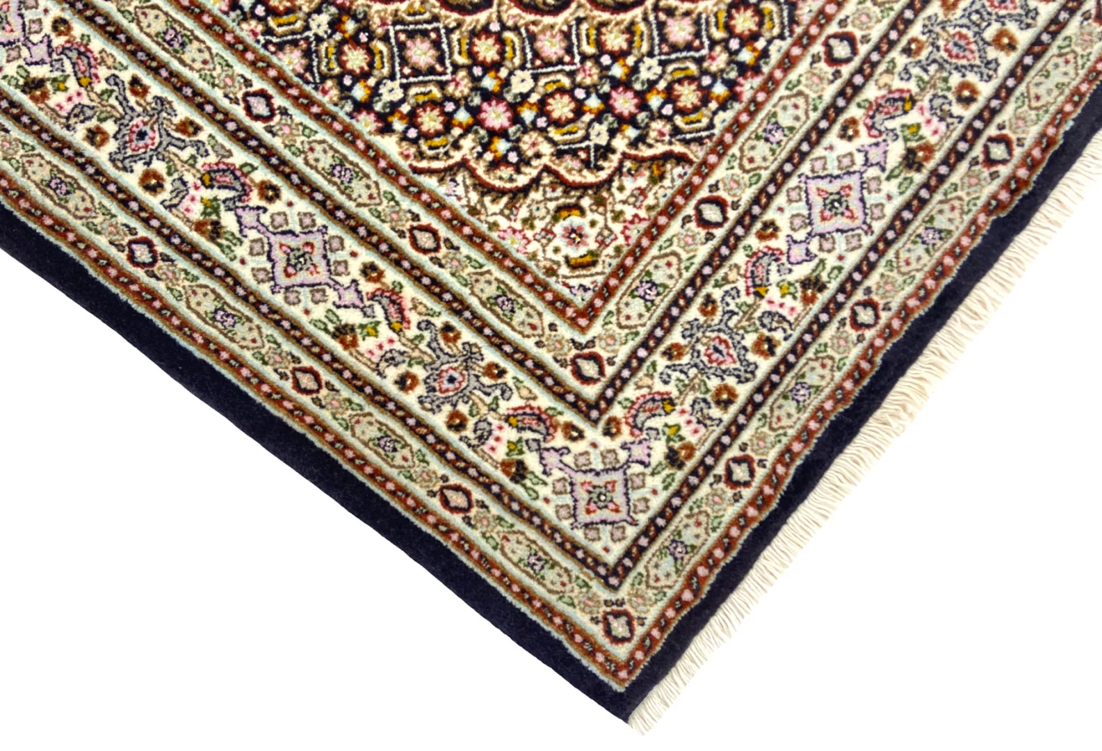 Moud Perserteppich 144 × 101 cm aus Wolle & Seide, handgeknüpft