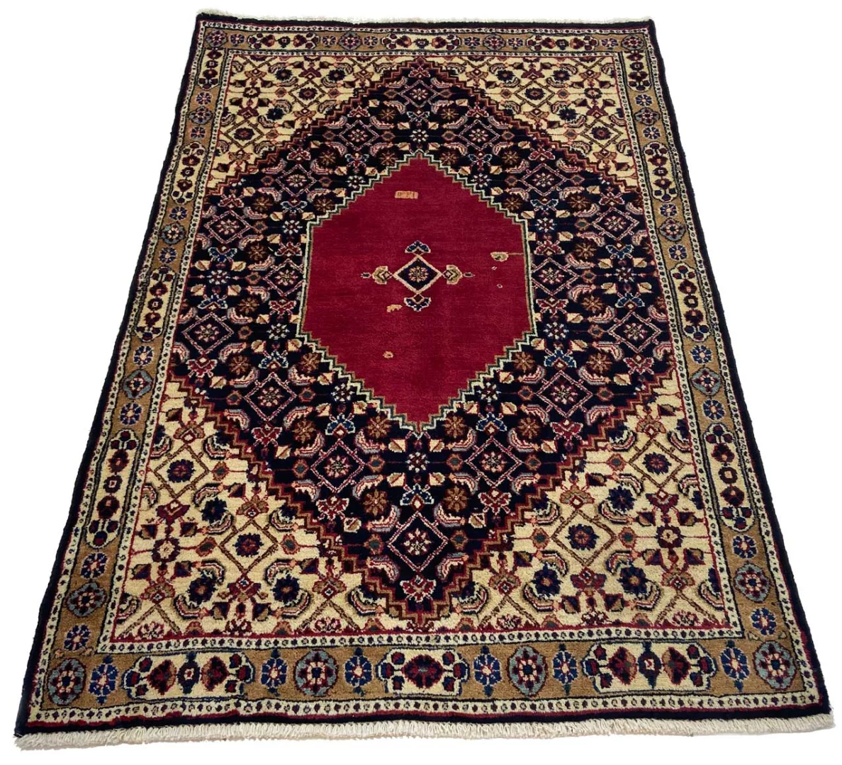 Moud Perserteppich 152 × 103 cm aus Wolle & Seide, handgeknüpft