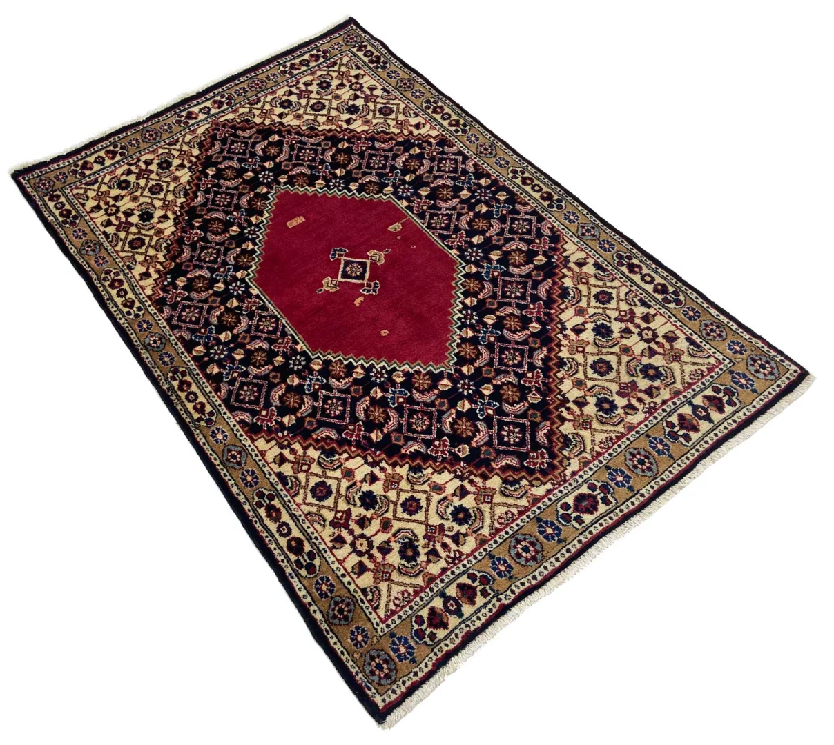 Moud Perserteppich 152 × 103 cm aus Wolle & Seide, handgeknüpft