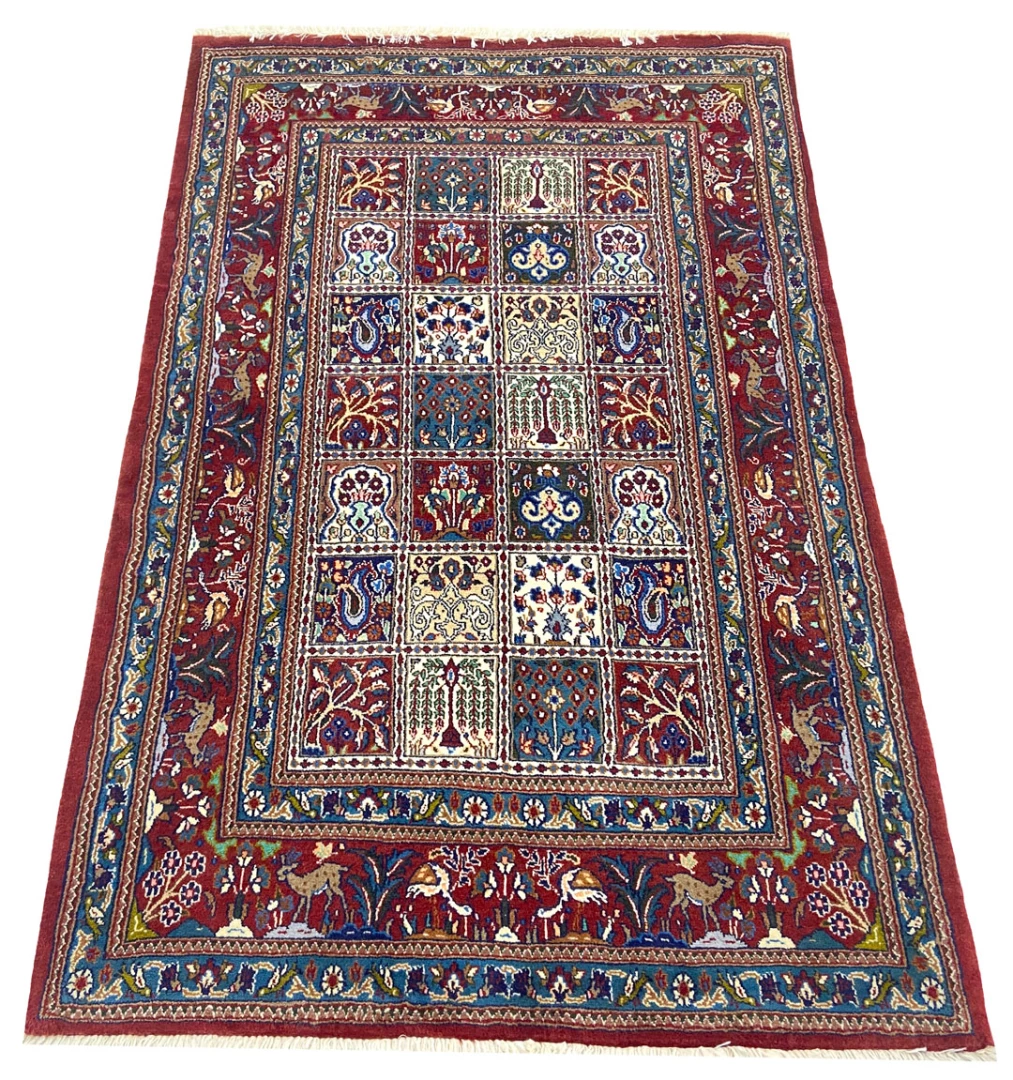 Moud Perserteppich 153 × 99 cm aus Wolle & Seide, handgeknüpft