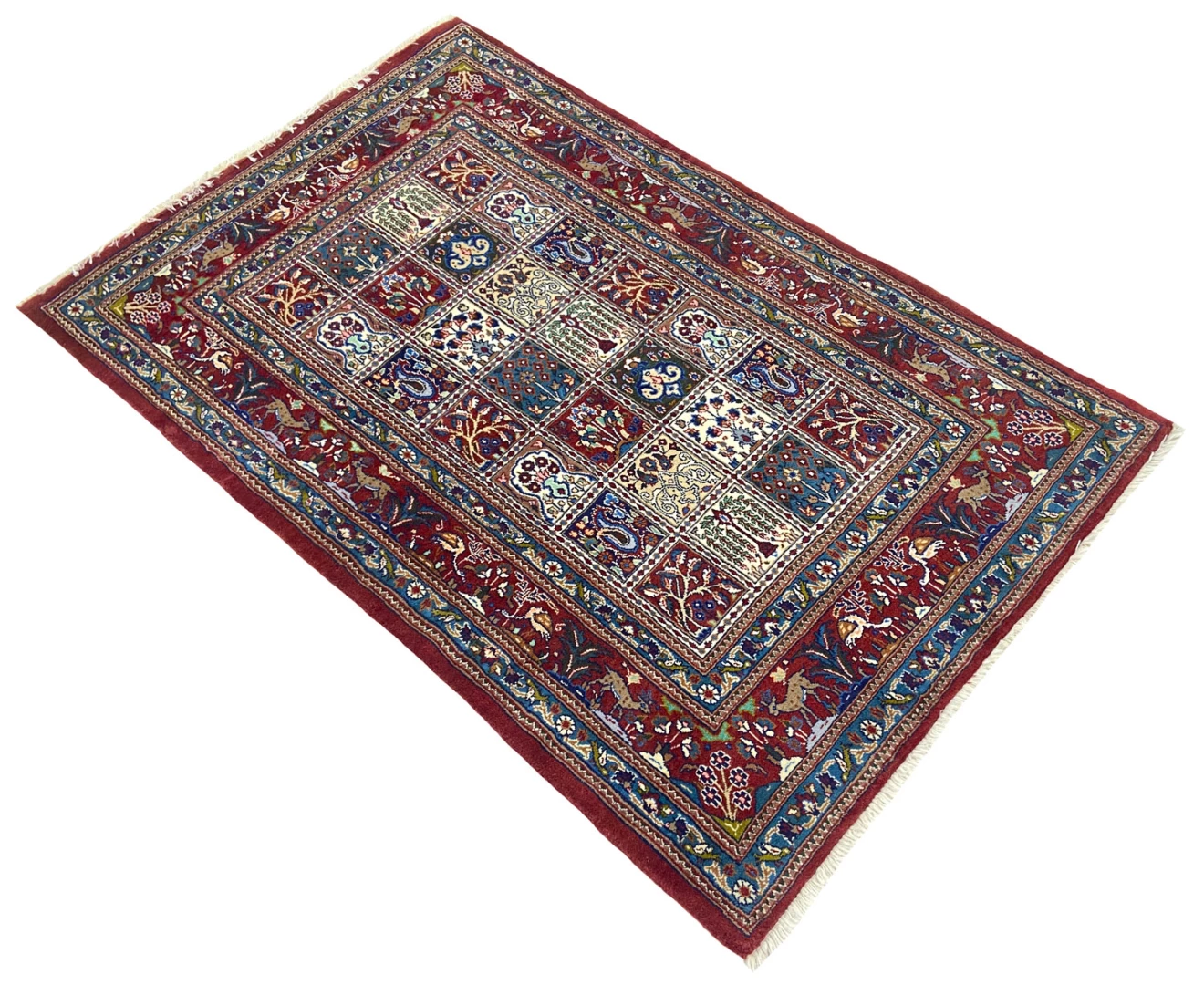 Moud Perserteppich 153 × 99 cm aus Wolle & Seide, handgeknüpft