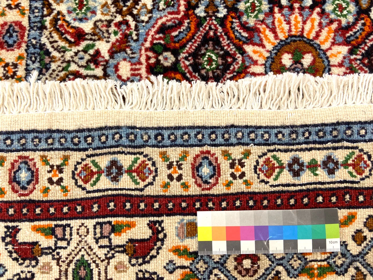 Handgeknüpfter Moud Perserteppich, 196 × 77 cm, Wolle & Seide