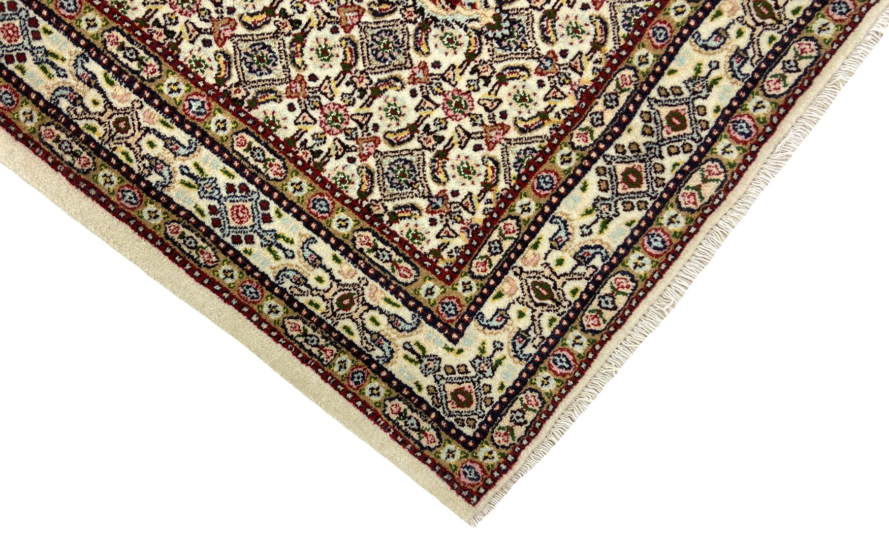 moud-teppich-200-x-73-cm-360000-knoten-handgeknupft-perserteppich-3 Handgeknüpfter Moud Perserteppich, 200 × 73 cm, Wolle & Seide