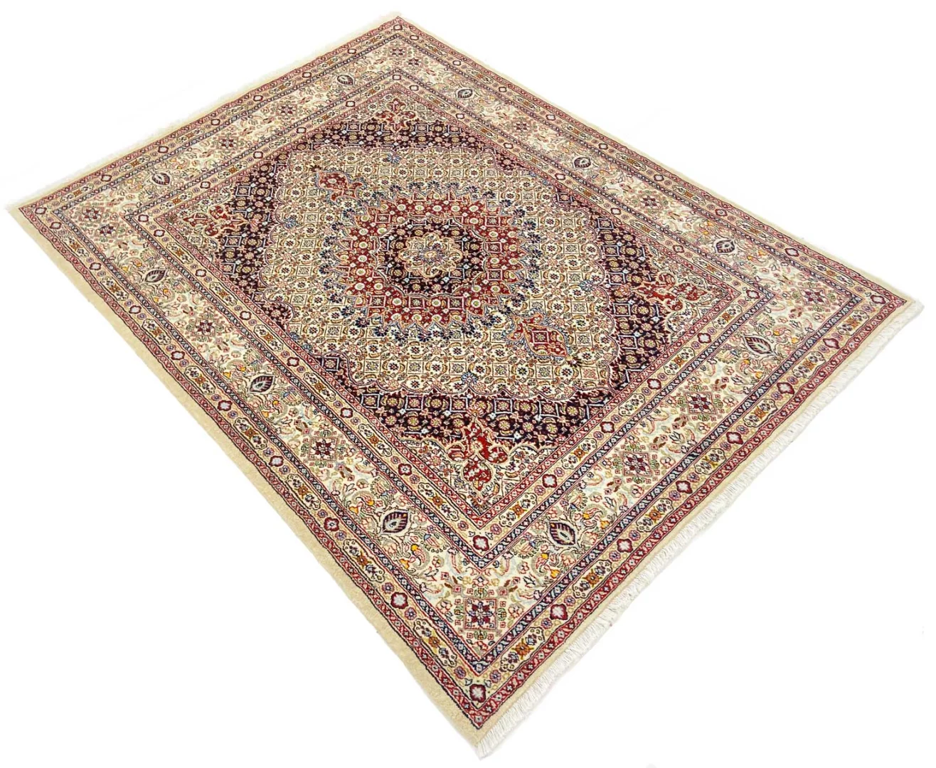 orientteppich-moud-200-x-151-cm-360000-knoten-handgeknupft-2 Handgeknüpfter Moud Perserteppich, 200 × 151 cm, Wolle & Seide