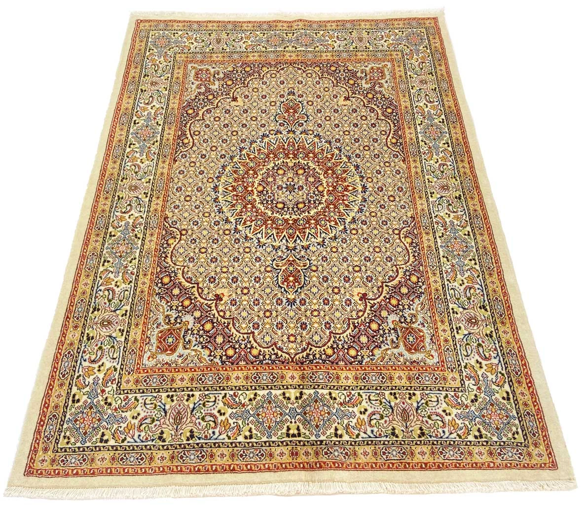 moud-orientteppich-205-x-147-cm-360000-knoten-handgeknupft-1 Handgeknüpfter Moud Perserteppich 205 × 147 cm