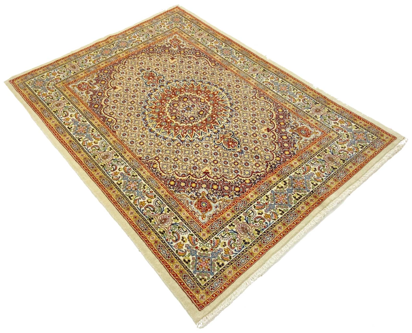 moud-orientteppich-205-x-147-cm-360000-knoten-handgeknupft-2 Handgeknüpfter Moud Perserteppich 205 × 147 cm