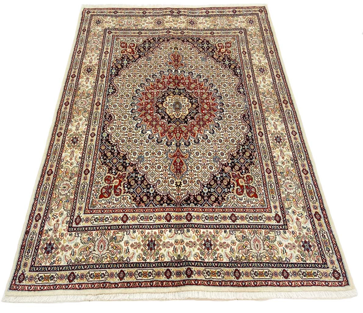Handgeknüpfter Moud Perserteppich 208 × 145 cm