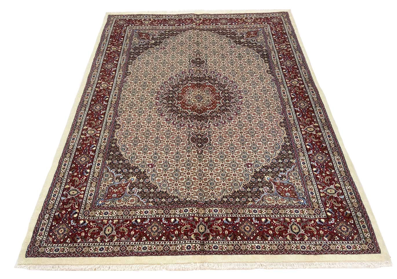 Moud Perserteppich aus Iran, 242 × 185 cm