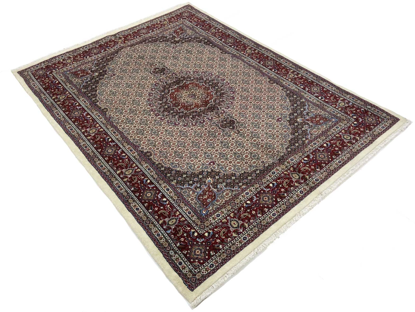 Moud Perserteppich aus Iran, 242 × 185 cm