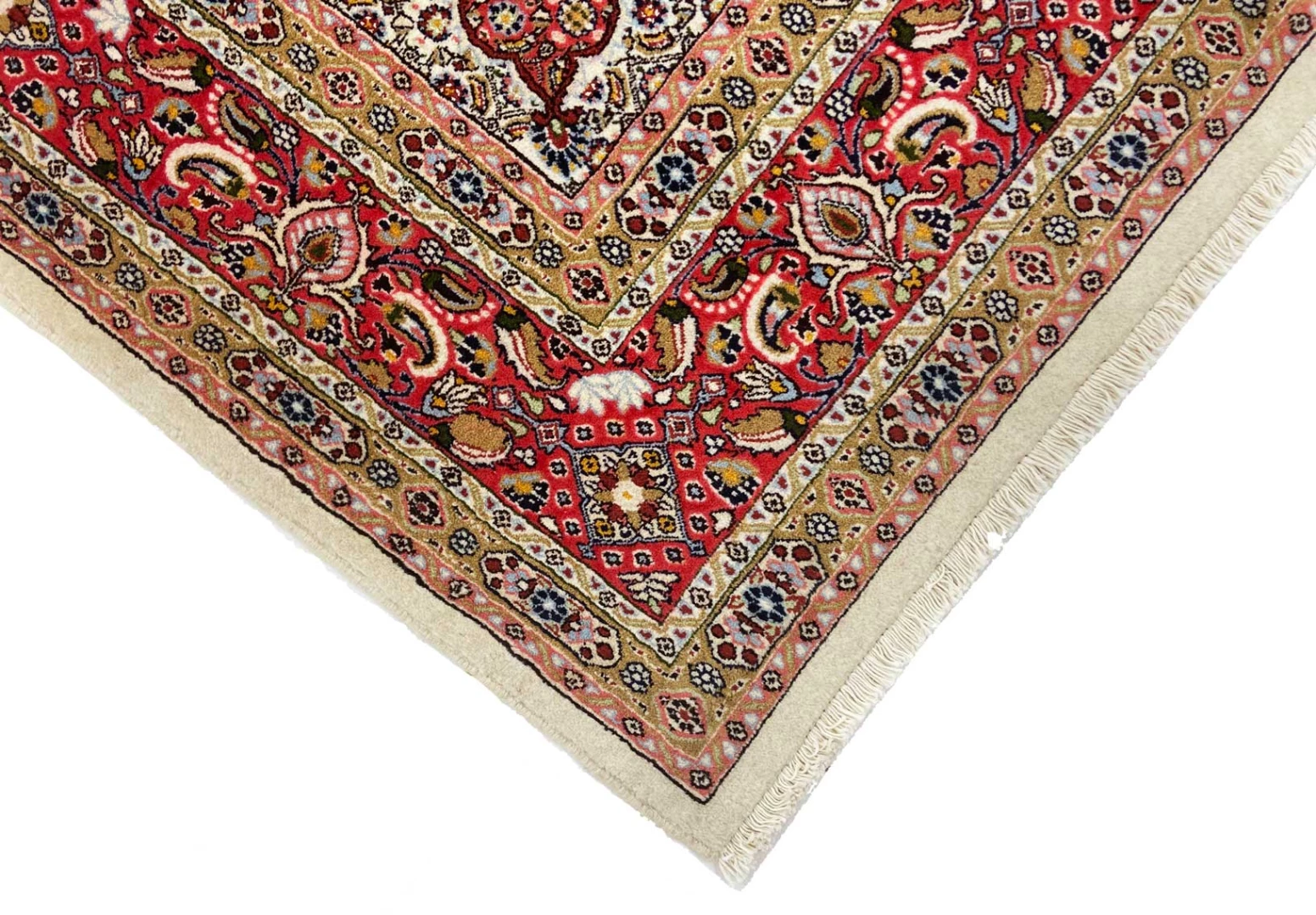 Moud Perserteppich 249 × 241 cm aus Wolle & Seide, handgeknüpft