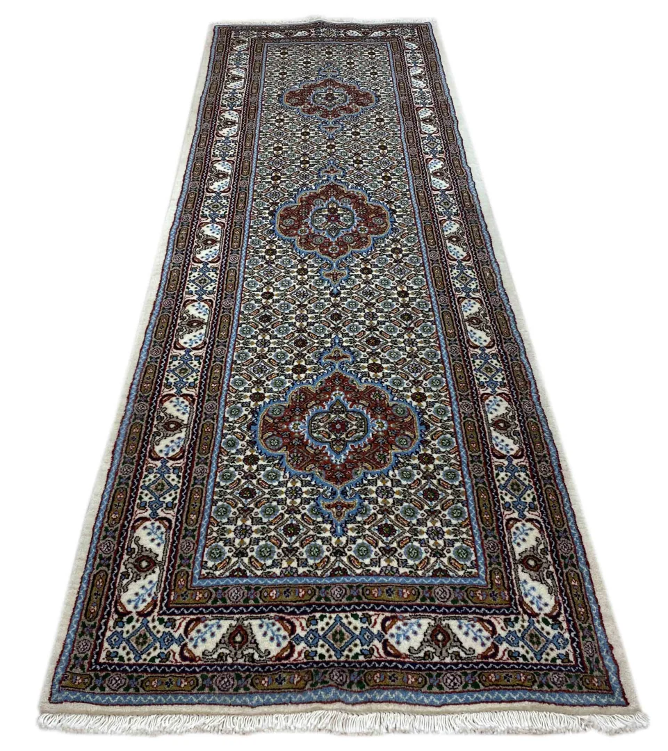 Moud Perserteppich aus Iran, 249 × 80 cm
