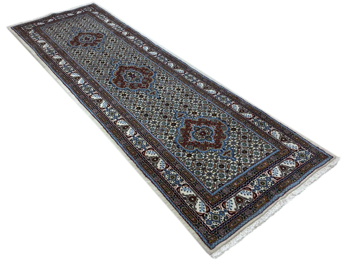 Moud Perserteppich aus Iran, 249 × 80 cm