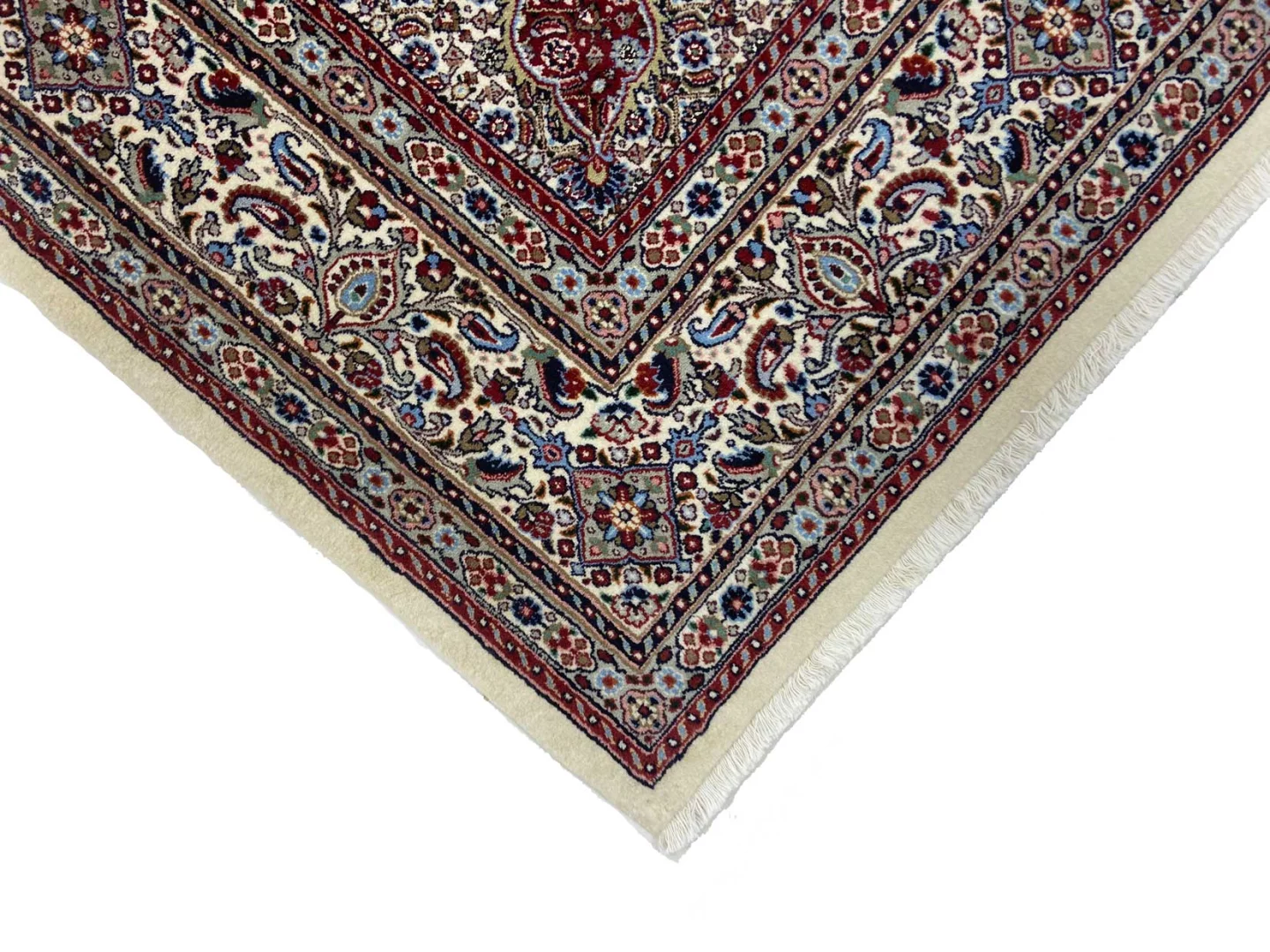 Handgeknüpfter Moud Perserteppich 252 × 181 cm