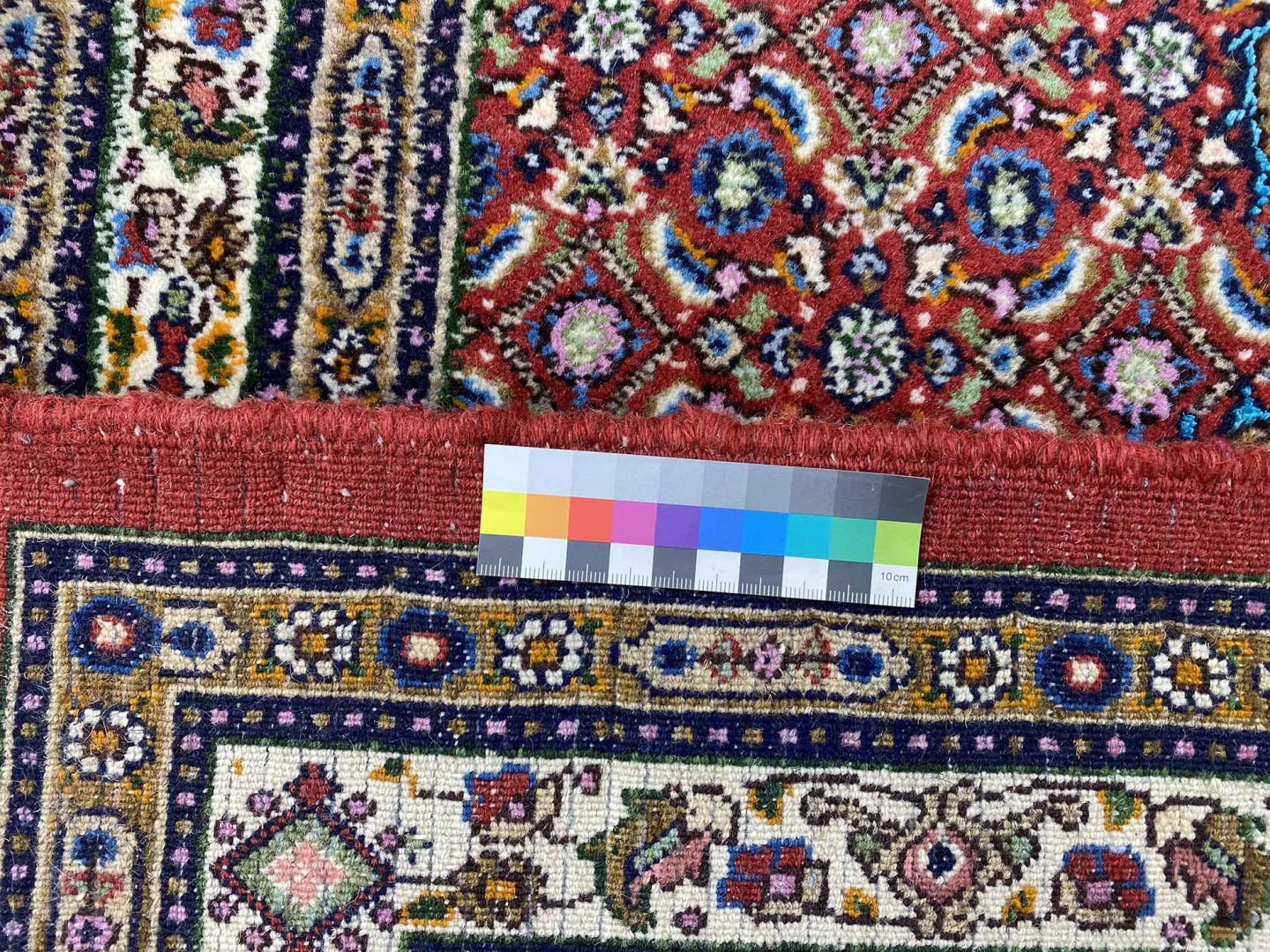 orientteppich-moud-270-x-81-cm-medaillon-360000-knoten-handgeknupft-8 Handgeknüpfter Moud Perserteppich 270 × 81 cm