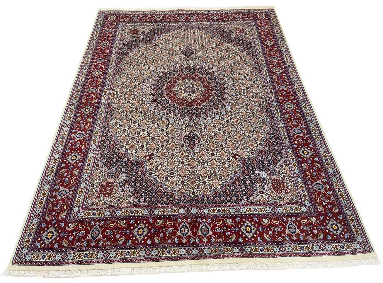 Moud Perserteppich aus Iran, 284 × 201 cm