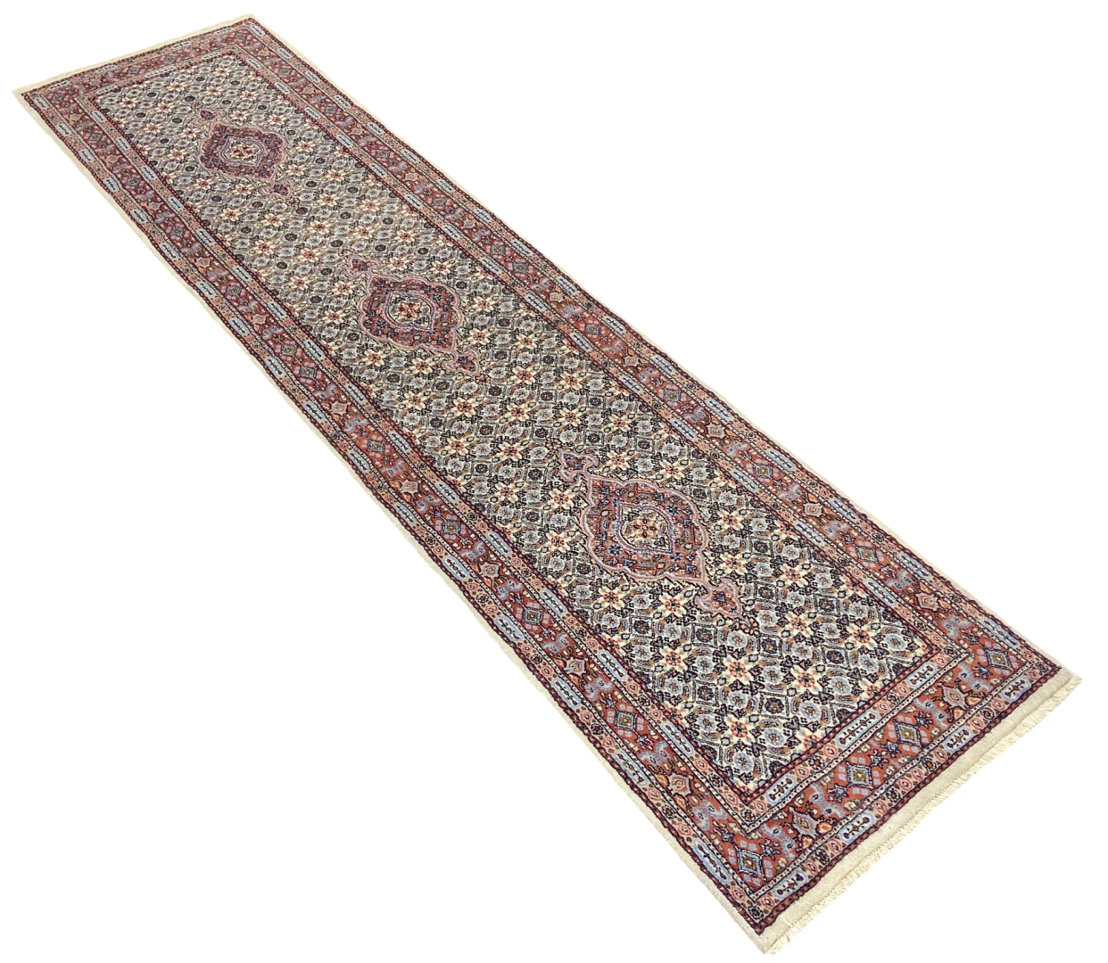 orientteppich-moud-292-x-71-cm-360000-knoten-handgeknupft-2 Handgeknüpfter Moud Perserteppich, 292 × 71 cm, Wolle & Seide