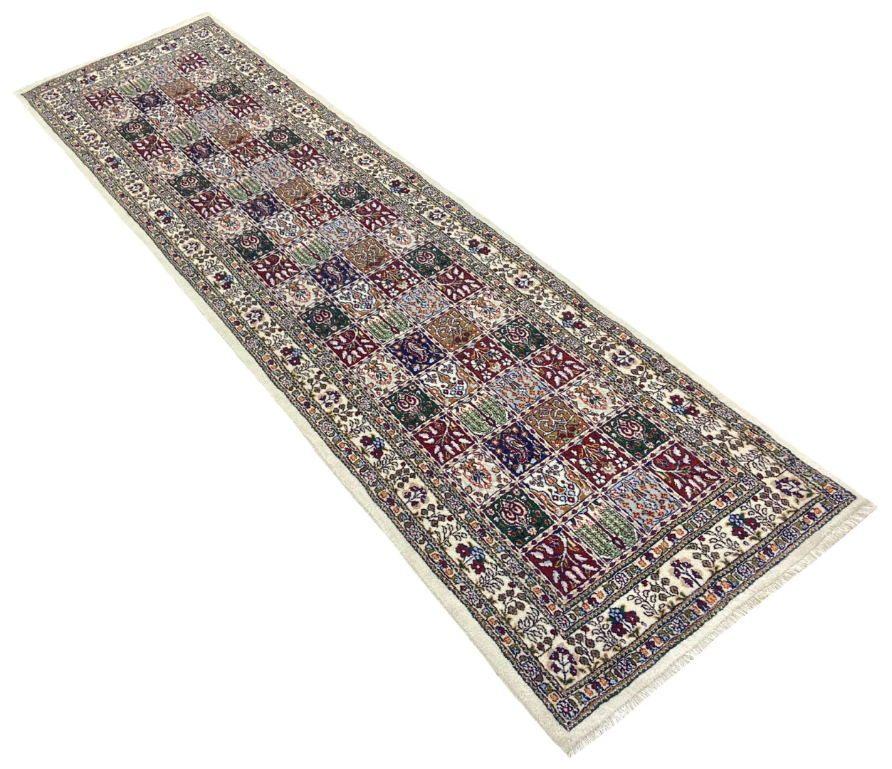 orientteppich-moud-292-x-82-cm-300000-knoten-handgeknupft-2 Handgeknüpfter Moud Perserteppich, 292 × 82 cm, Wolle & Seide