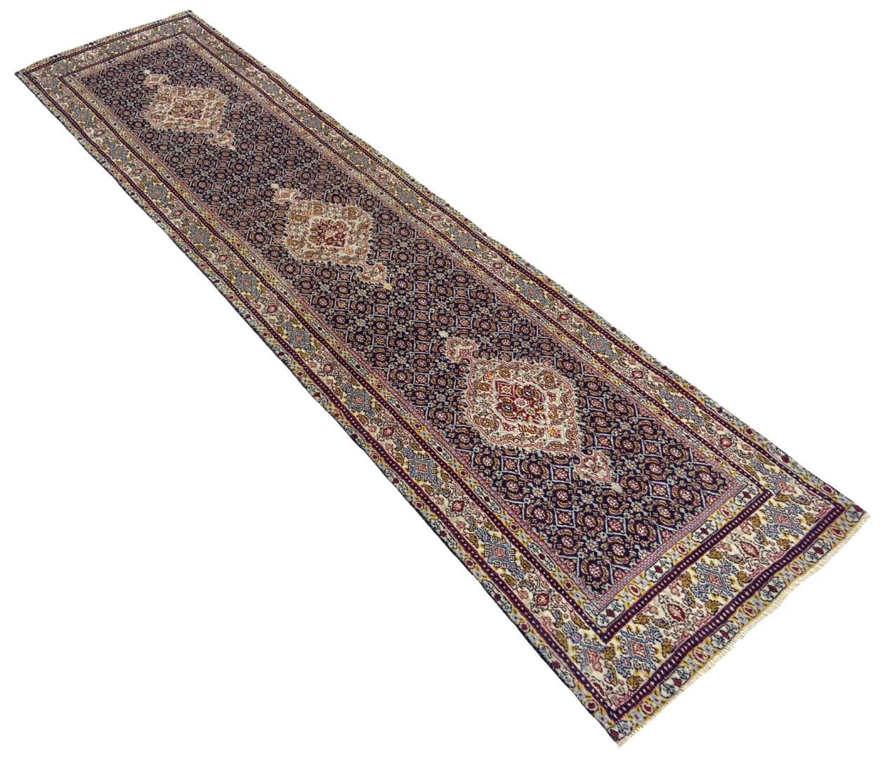 orientteppich-moud-294-x-71-cm-300000-knoten-m-handgeknupft-1 Handgeknüpfter Moud Perserteppich, 294 × 71 cm, Wolle & Seide