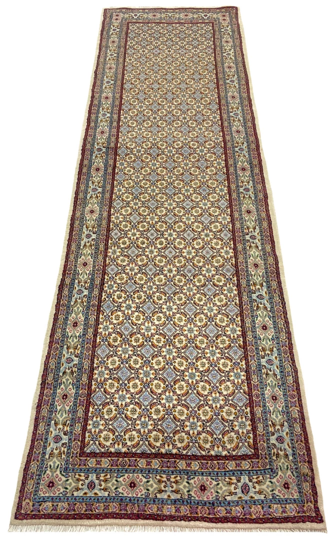 Moud Herati Perserteppich aus Iran, 295 × 84 cm