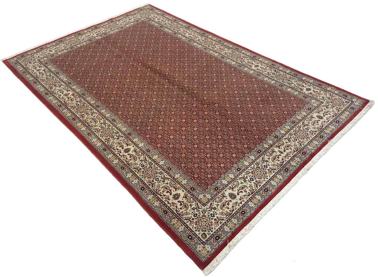 orientteppich-moud-307-x-199-cm-360000-knoten-handgeknupft-2 Handgeknüpfter Moud Perserteppich 307 × 199 cm