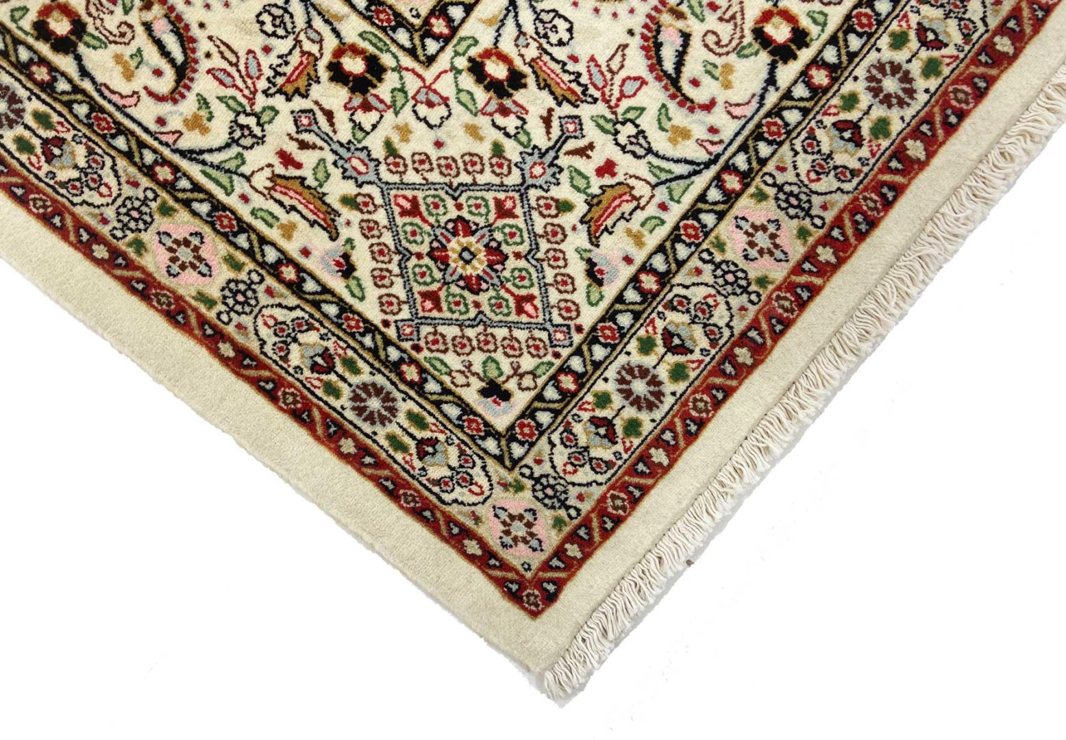 moud-orientteppich-309-x-246-cm-herati-muster-handgeknupft-3 Handgeknüpfter Moud Herati Perserteppich 309 × 246 cm