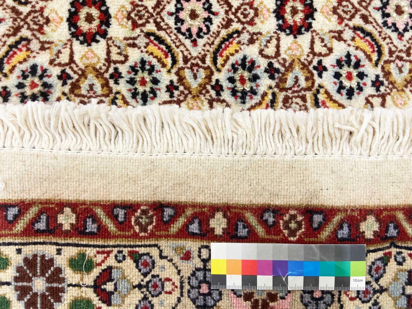 moud-orientteppich-309-x-246-cm-herati-muster-handgeknupft-5 Handgeknüpfter Moud Herati Perserteppich 309 × 246 cm