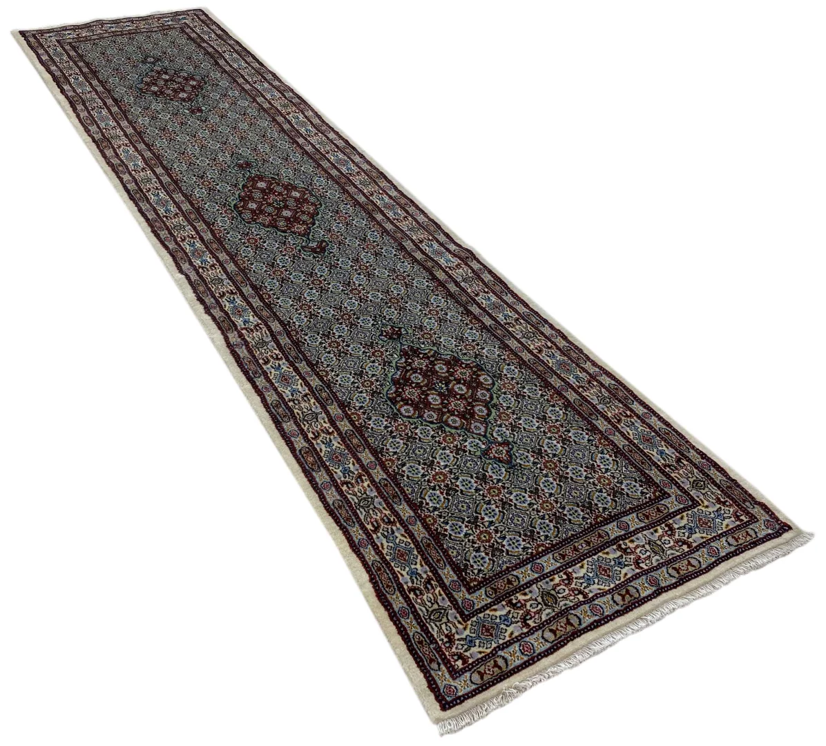 Moud Perserteppich aus Iran, 312 × 81 cm