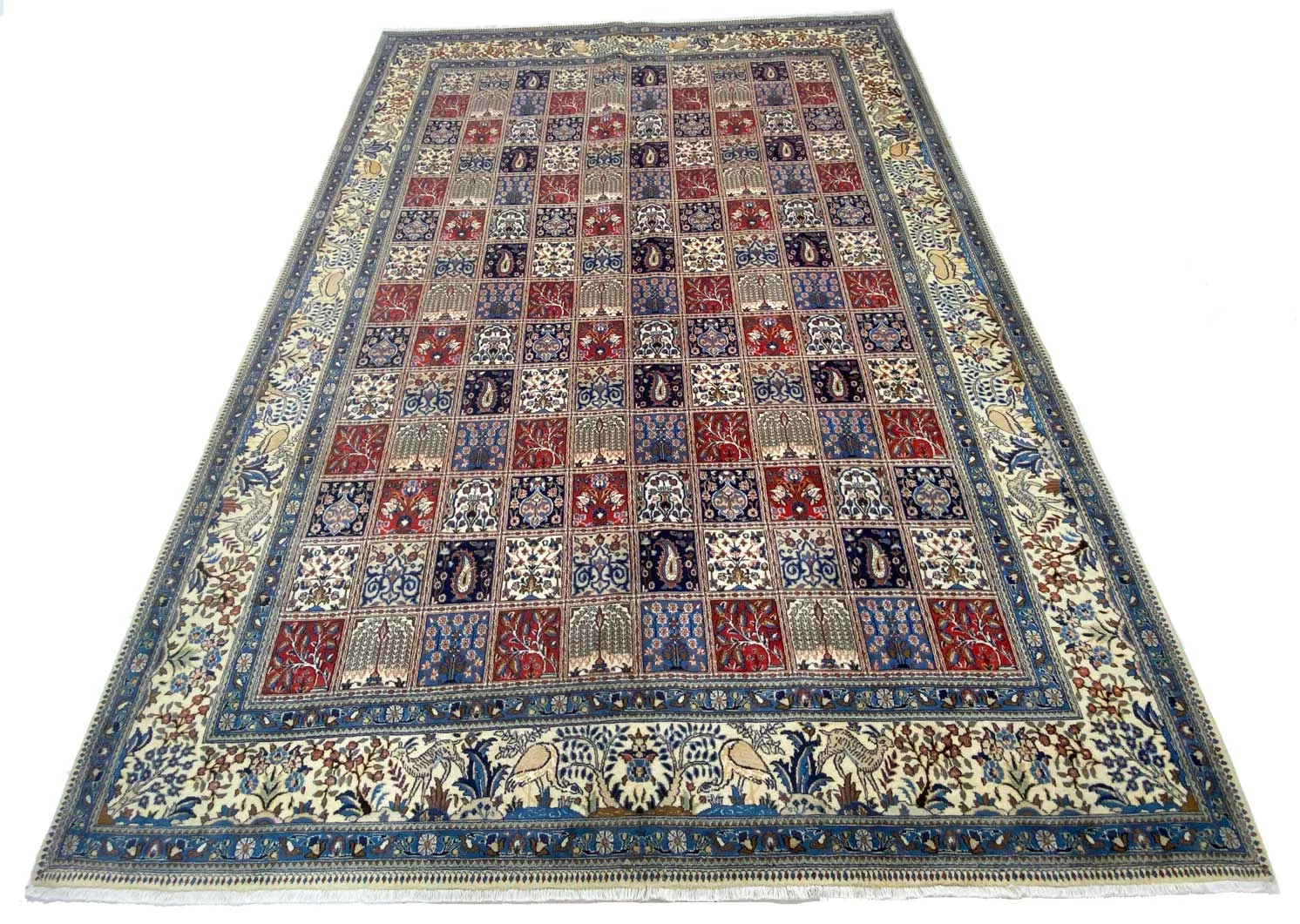 Moud Perserteppich 354 × 249 cm aus Wolle & Seide, handgeknüpft