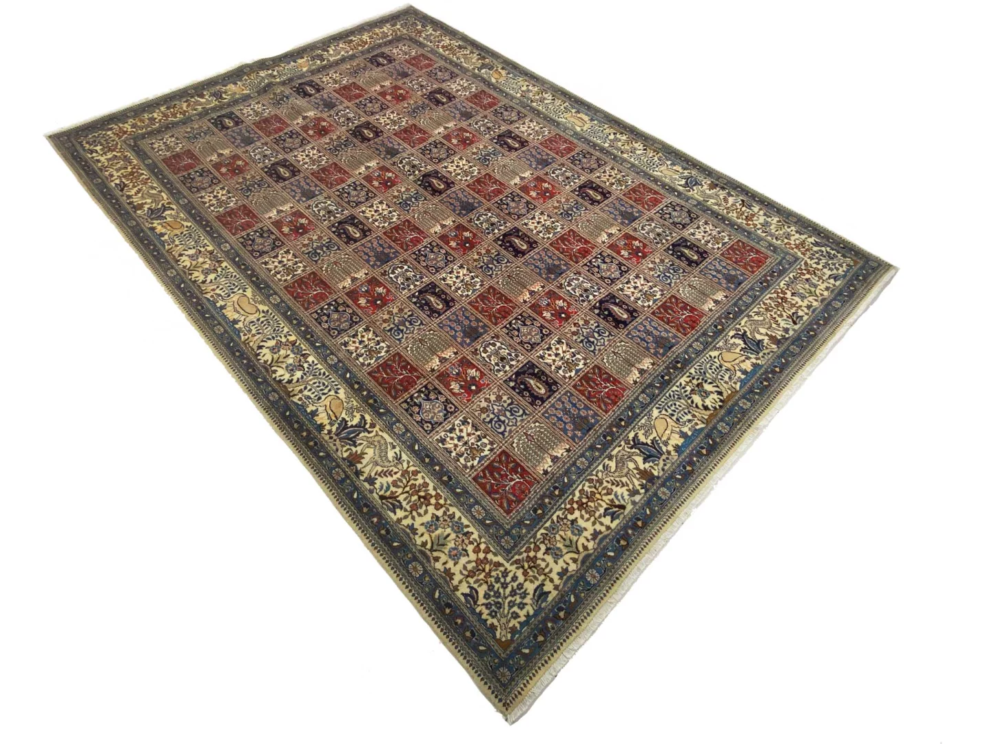 Moud Perserteppich 354 × 249 cm aus Wolle & Seide, handgeknüpft