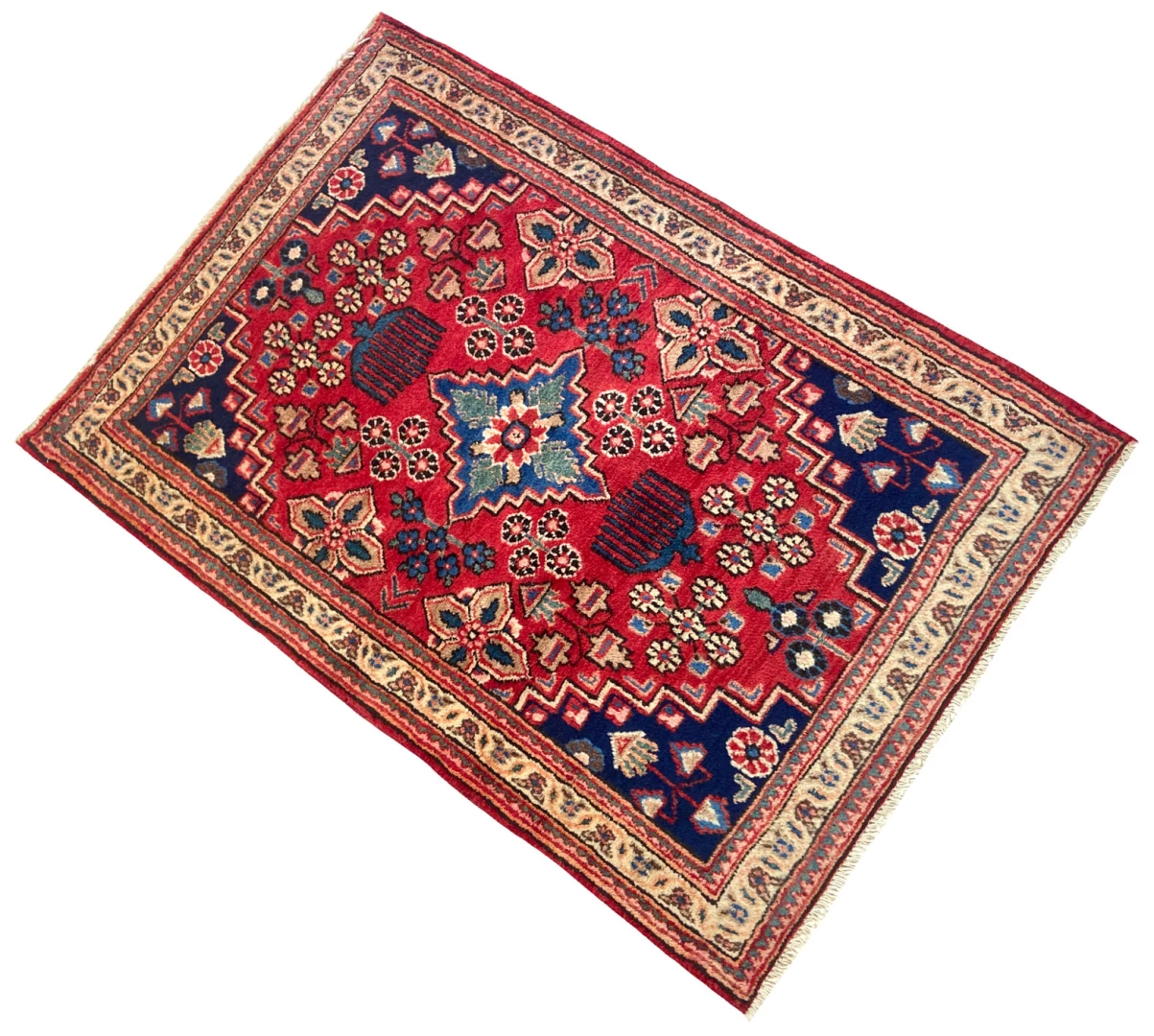 moud-orientteppich-97-x-66-cm-360000-knoten-handgeknupft-2 Moud Perserteppich aus Iran, 97 × 66 cm