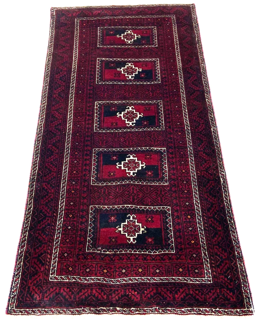 Baluch Perserteppich 165 × 81 cm aus Wolle, handgeknüpft