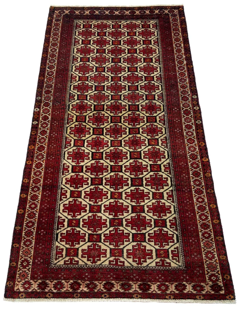 handgeknupfter-belutsch-teppich-174-x-86-cm-120000-knoten-orientteppich-1 Handgeknüpfter Baluch Perserteppich, 174 × 86 cm, Wolle